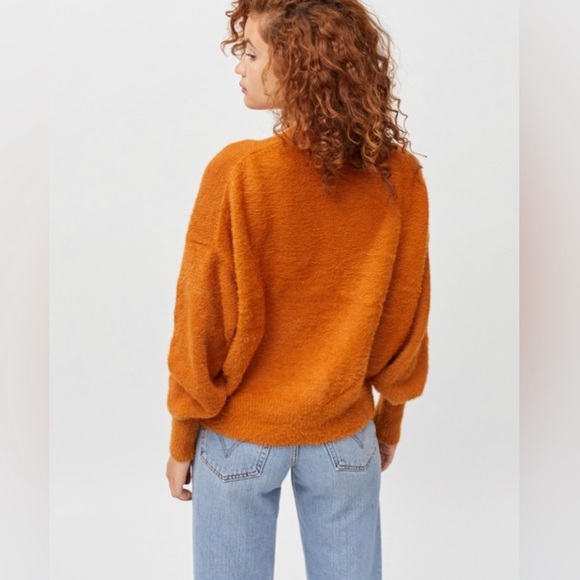 Urban Outfitters Thea Oversized Cardigan Rust Orange Boho Indie Cozy XS - Picture 9 of 10